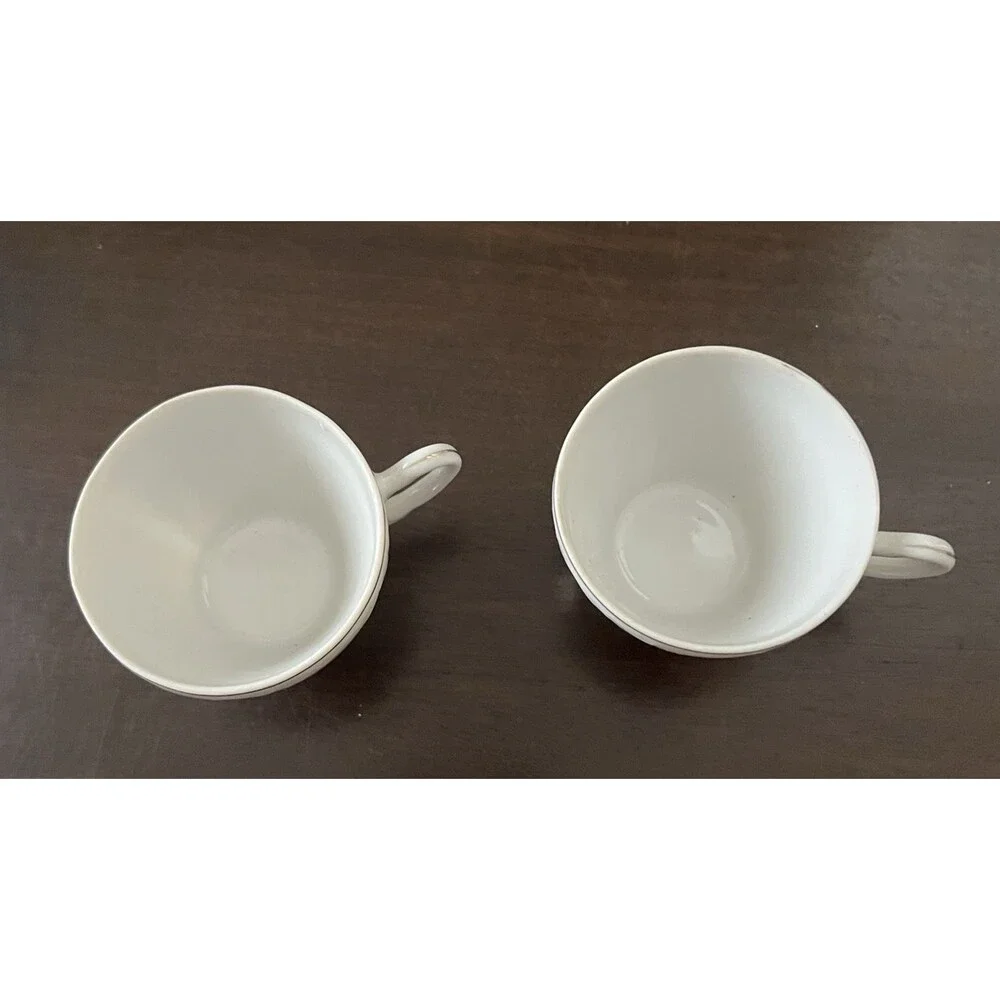Vintage Courting Couple Demitasse 2 Cups 1 Saucer Set Japan Gold Accent